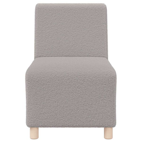 vidaXL Modularna sofa bez naslona za ruke svijetlosiva 55 cm kovrčava tkanina imitacija vune