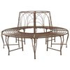 vidaXL Klupa pod drvetom 8-Broj sjedala &Oslash; 160 x 89 cm Čelik