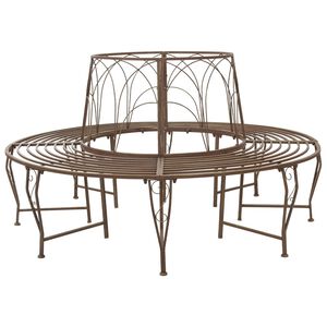 vidaXL Klupa pod drvetom 8-Broj sjedala &Oslash; 160 x 89 cm Čelik