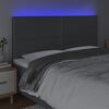 vidaXL LED uzglavlje tamnosivo 160x5x118/128 cm od tkanine