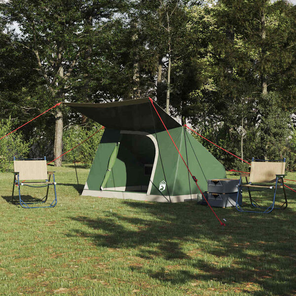 vidaXL Kamping &scaron;ator s krovom Zelena 223 x 163 x 130 cm taft