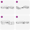 vidaXL Set vanjskih sofa s jastukom 8 pcs Prirodna i svijetlo siva
