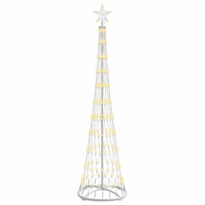 vidaXL LED božićno drvce Topla bijela 51 x 51 x 190 cm Metal