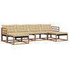 vidaXL Set vanjskih sofa 6 kom. Prirodna i bež