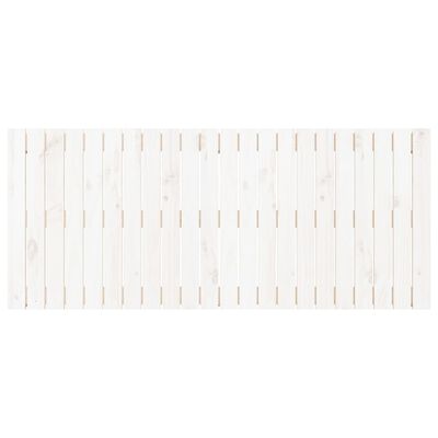vidaXL Zidno uzglavlje bijelo 140x3x60 cm od masivne borovine