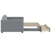 vidaXL Dnevni krevet na razvlačenje svjetlosivi 90 x 190 cm od tkanine