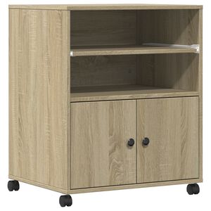 vidaXL Stalak za pisač s kotačima boja hrasta sonome 60 x 48 x 74 cm