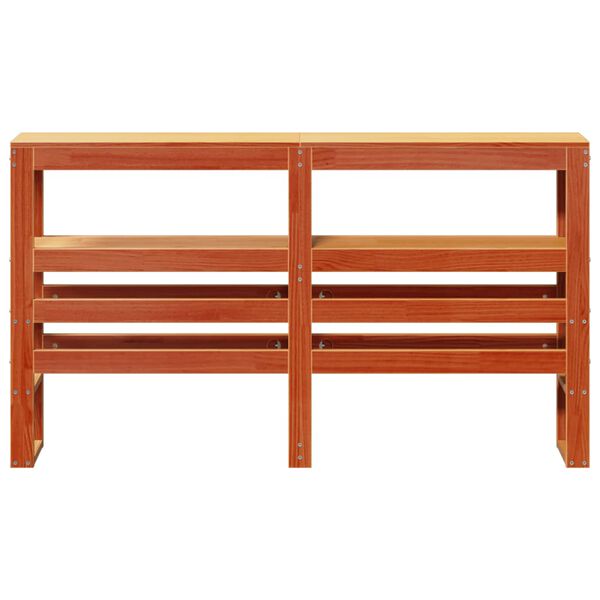 vidaXL Uzglavlje s policama vo&scaron;tano smeđe 160 cm od masivne borovine