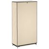 282429 vidaXL Shoe Cabinet with Cover Cream 58x28x106 cm Fabric