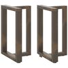 vidaXL Noge za blagovaonski stol T-oblika 2 kom Crne 50x35x(72-73) cm Čelik
