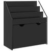vidaXL Polica za knjige za djecu s ladicama Crna 60 x 29,5 x 69 cm