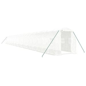 vidaXL Staklenik s čeličnim okvirom bijeli 44 m&sup2; 22 x 2 x 2 m