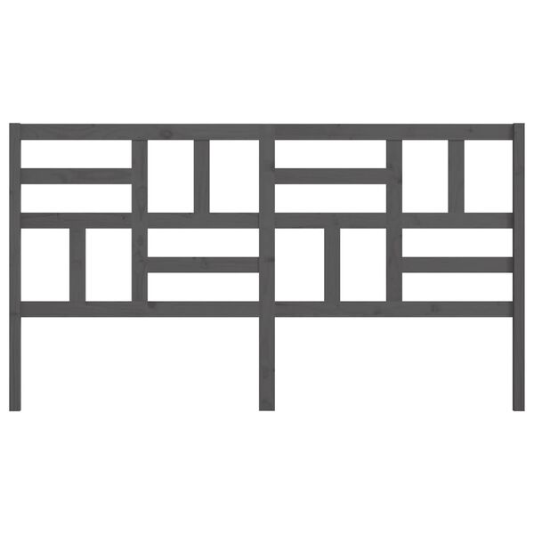 vidaXL Uzglavlje za krevet sivo 206 x 4 x 104 cm od masivne borovine