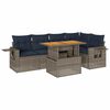 vidaXL 6-dijelni set vrtnih sofa od poliratana s jastucima sivi
