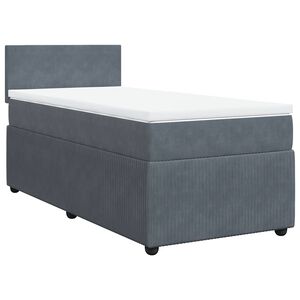 vidaXL Box spring krevet s madracem tamnosivi 80 x 200 cm bar&scaron;unasti