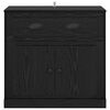 vidaXL Highboard Crni hrast 70 x 35,5 x 67,5 cm Konstruirano drvo