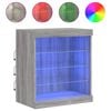 vidaXL Komoda s LED svjetlima boja sivog hrasta 60,5x37x67 cm