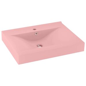 vidaXL Luksuzni umivaonik mat ružičasti 60 x 46 cm keramički