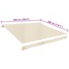 vidaXL Platno za tendu krem 500 x 300 cm