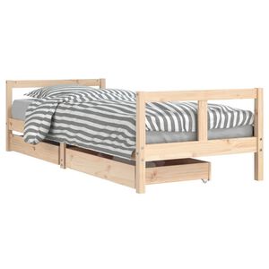 vidaXL Okvir za dječji krevet s ladicama 80 x 200 cm masivna borovina