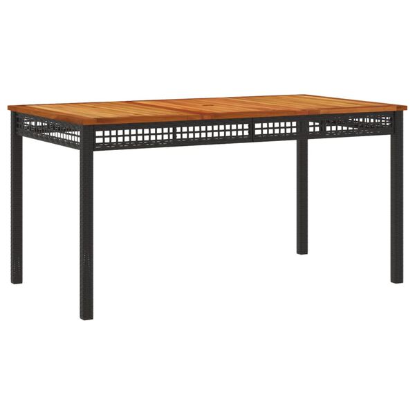 vidaXL 3-dijelni vrtni blagovaonski set s jastucima od poliratana crni