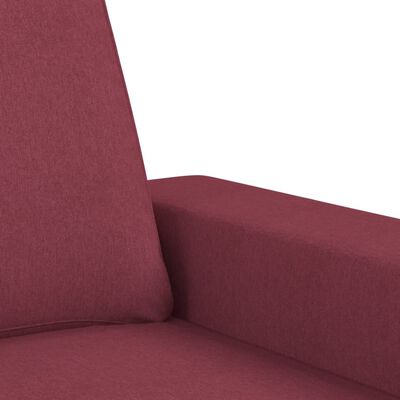 vidaXL 3-dijelni set sofa crvena boja vina od tkanine