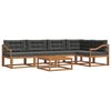 vidaXL Set vanjskih sofa 6 kom. Prirodna i antracit