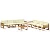 vidaXL Set vanjskih sofa s jastukom 9 pcs Prirodna i krem