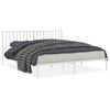 vidaXL Metalni okvir za krevet s uzglavljem bijeli 183x213 cm