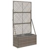 vidaXL Vrtni saksija s re&scaron;etkom Siva 70 x 30 x 135 cm poliratan