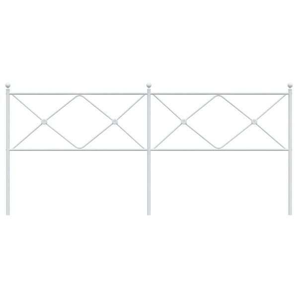 vidaXL Metalno uzglavlje bijelo 193 cm