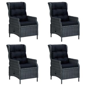 vidaXL 5-dijelni vrtni blagovaonski set tamnosivi