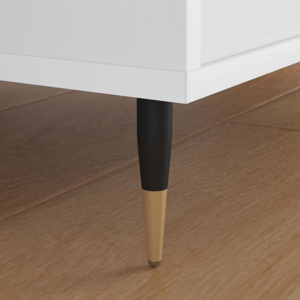 vidaXL Noge namje&scaron;taja 2 pcs Crna i zlatna &Oslash; 40 x 98 mm Željezo