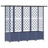 vidaXL Povi&scaron;eni krevet s mrežom i krovom Siva 202 x 40 x 136 cm PP