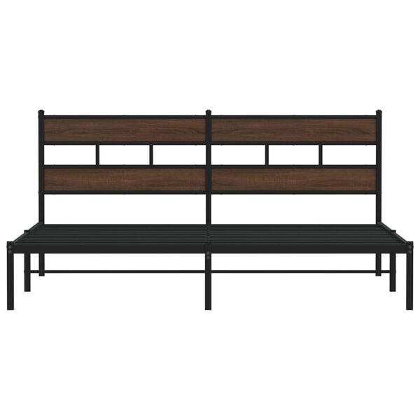 vidaXL Okvir kreveta bez madraca s uzglavljem boja hrasta 190x200 cm