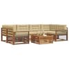 vidaXL Set vanjskih sofa s jastukom 8 pcs Prirodna i bež