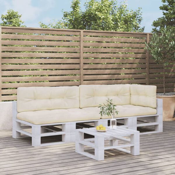 vidaXL Jastuci za palete 5 kom krem od tkanine