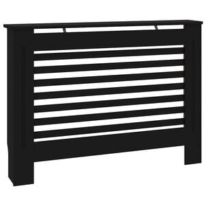 vidaXL Pokrov za radijator crni 112 x 19 x 81,5 cm MDF
