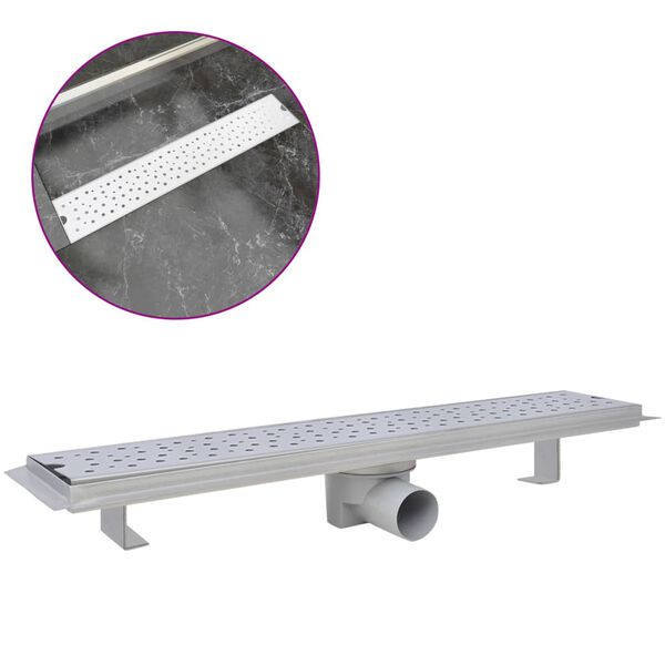 vidaXL Linearni odvod za tu&scaron; s mjehurićima 630x140 mm nehrđajući čelik