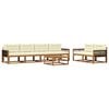 vidaXL Set vanjskih sofa s jastukom 7 pcs Prirodna i krem