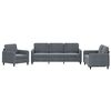 vidaXL 3-dijelni set sofa tamnosivi bar&scaron;unasti