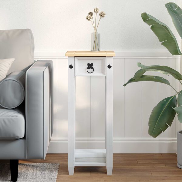 vidaXL Stalak za biljke Bijelo 30 x 30 x 73 cm Čvrsto borovo drvo