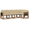 vidaXL Set vanjskih sofa s jastukom 5 pcs Prirodna i bež