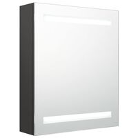 vidaXL LED kupaonski ormarić s ogledalom antracit 50 x 14 x 60 cm