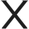 vidaXL Noge za blagovaonski stol u obliku slova X, 3 kom, crne, 70 x (72-73) cm, čelik