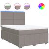 vidaXL Krevet s oprugama i madracem smeđesivi 140 x 190 cm od tkanine