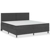 vidaXL Krevet od tkanine s oprugama tamnosivi 200 x 200 cm