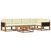 vidaXL Set vanjskih sofa s jastukom 6 pcs Prirodna i krem