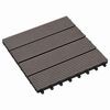 vidaXL Pločice za decking 11 kom. Tamno smeđa 30 x 30 cm WPC