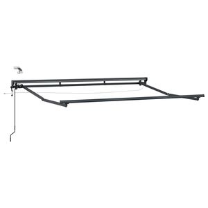 vidaXL Okvir električne tende s LED-ovima Antracit 2,5 x 2 m Aluminij